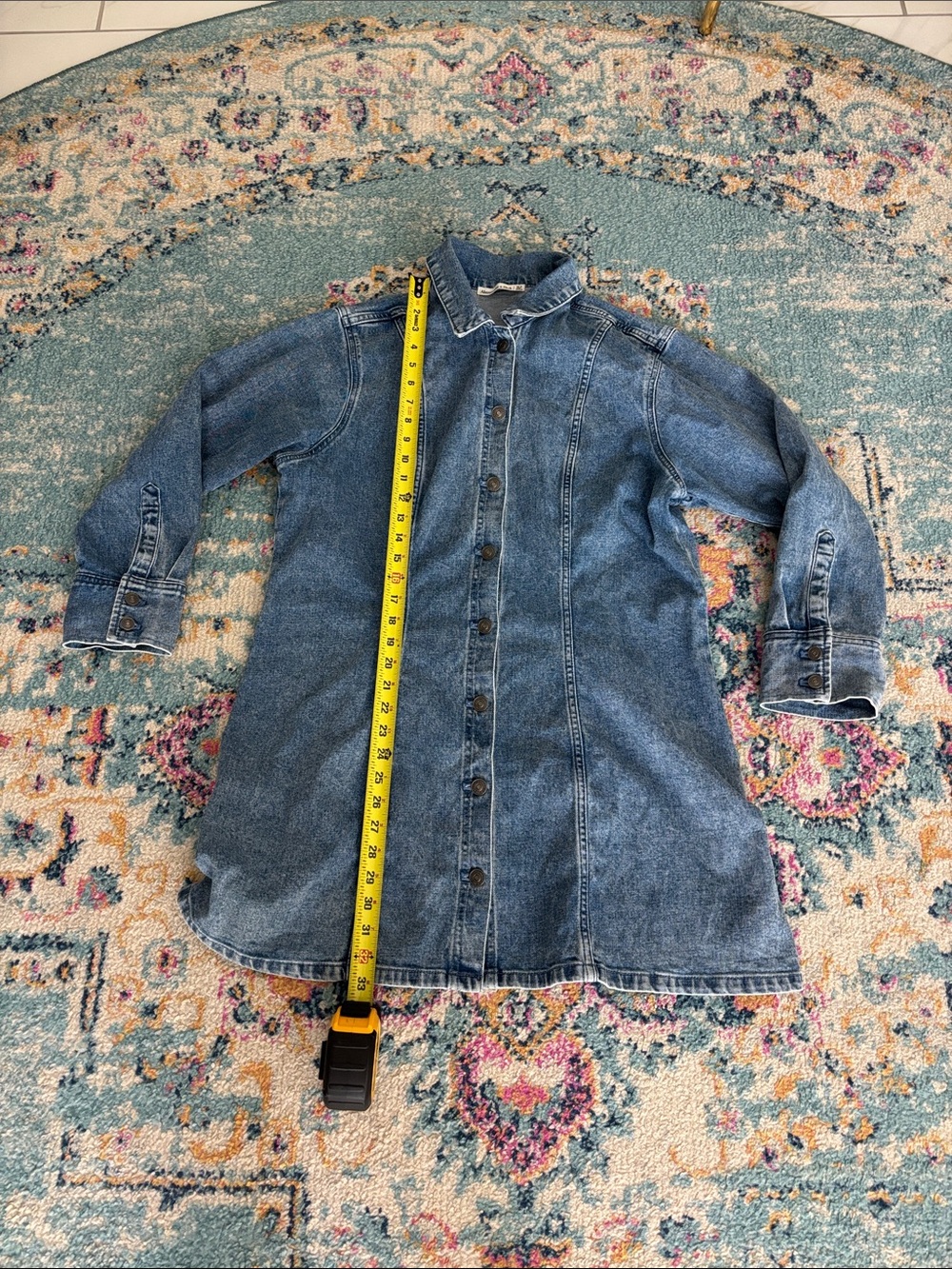Abercrombie & Fitch Denim Button-Front Women’s Dress (or Jacket Coat).  XLP.